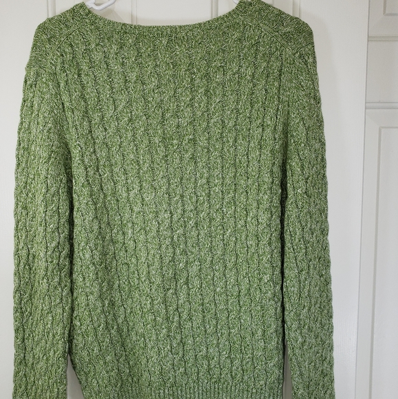 Valarie Steven's 100% Cotton Cable Sweater - Picture 2 of 5